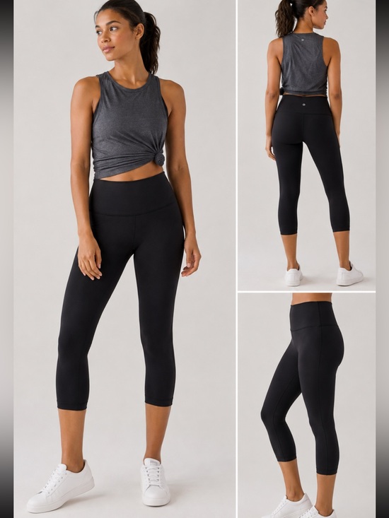 lululemon athletica Pants - #585 Lululemon Wunder Under Hi-Rise Crop Full-On Luon 21.5” Black 10